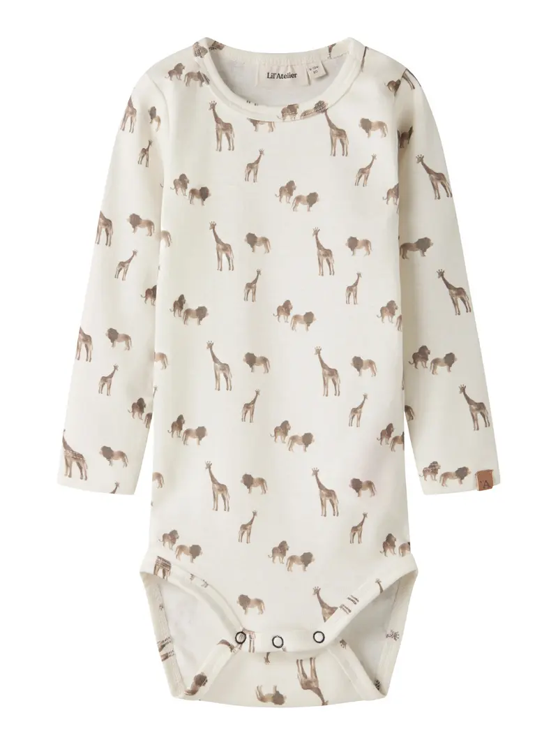 Lil' Atelier Baby Layo Geu romper Coconut Milk LION
