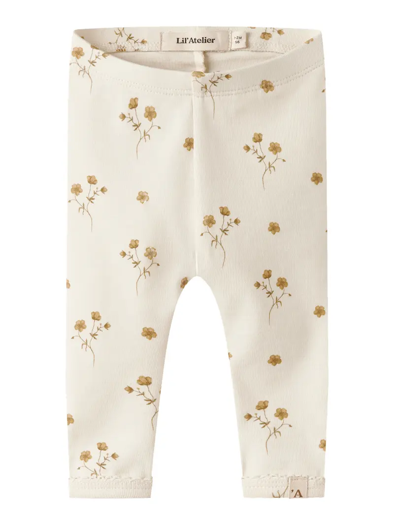 Lil' Atelier Baby Layo Sin legging Coconut Milk FLOWER YELLOW