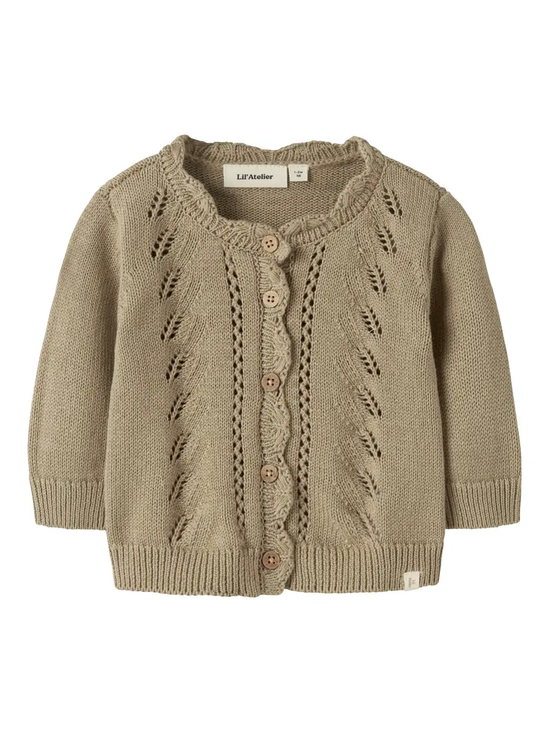 Lil' Atelier Baby Leou ls knit cardigan Twill