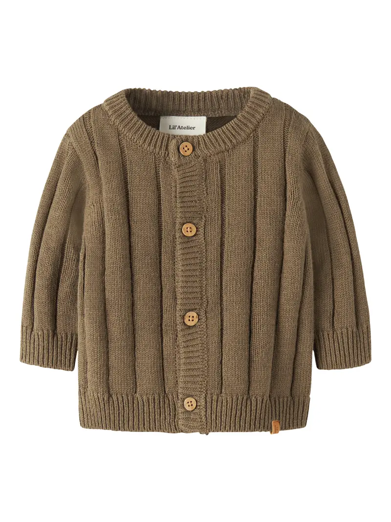 Lil' Atelier Baby Lomon ls knit cardigan Kangaroo
