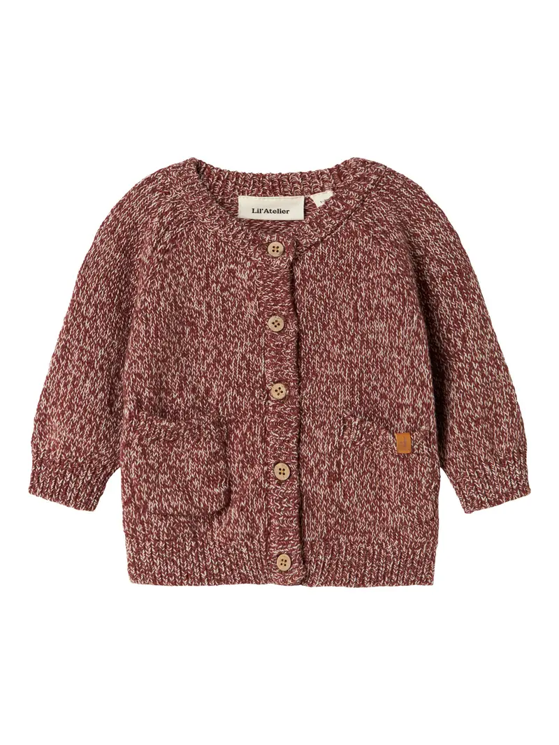 Lil' Atelier Baby Nemo knit vest Hot Chocolate