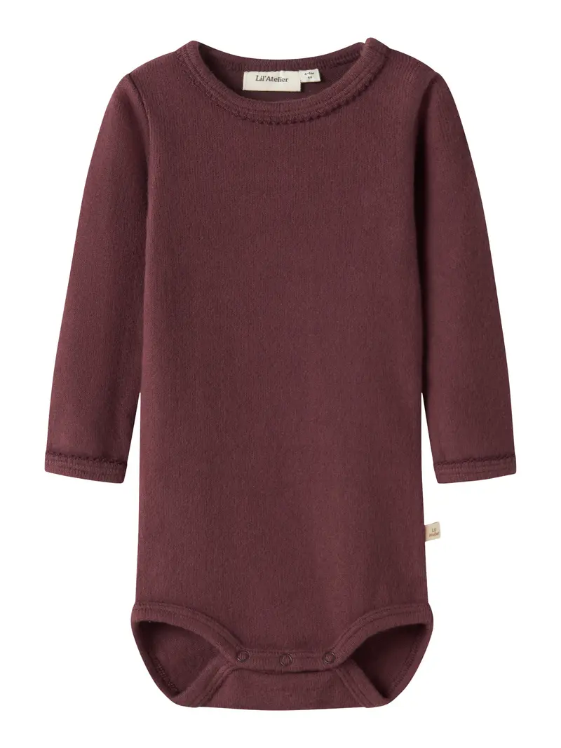Lil' Atelier Baby Thora Haf romper Catawba Grape