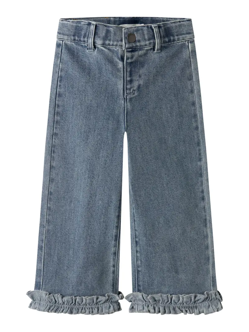 Lil' Atelier Mini Damla wide jeans Medium Blue Denim