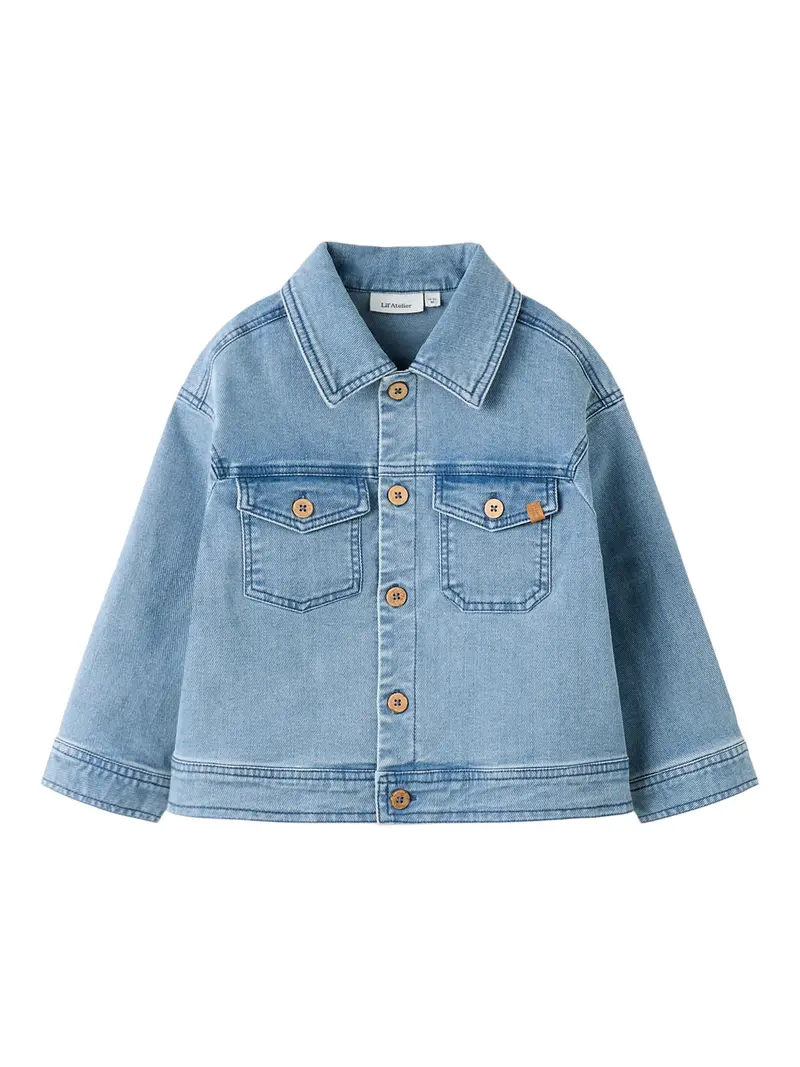 Lil' Atelier Mini Deva loose denim jacket Medium Blue Denim