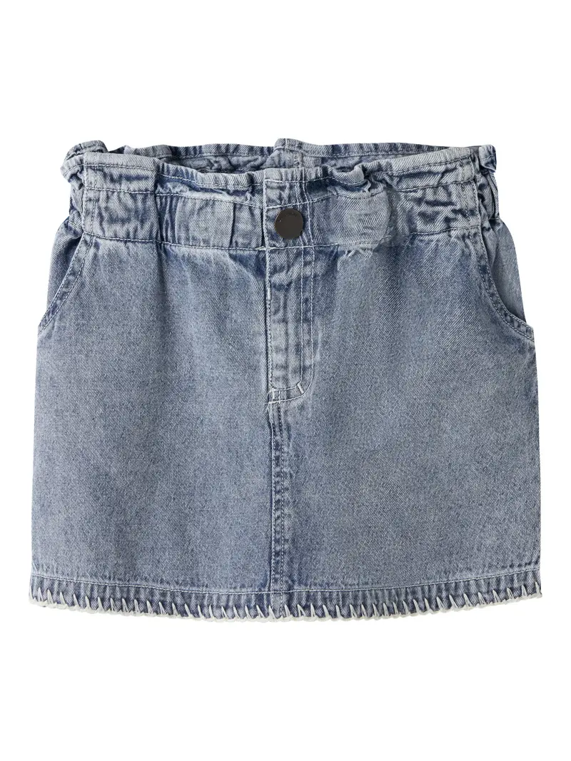 Lil' Atelier Mini Funda loose dnm skirt Medium Blue Denim