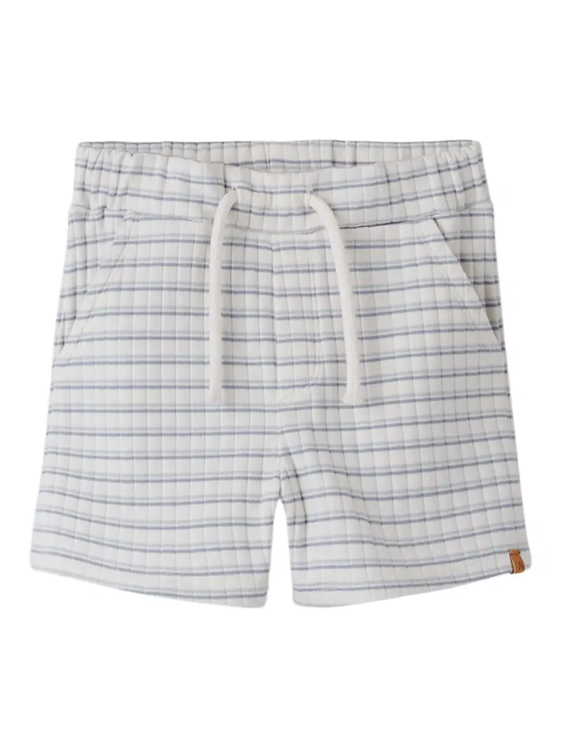 Lil' Atelier Mini Haldur loose shorts Coconut Milk DUSTY BLUE