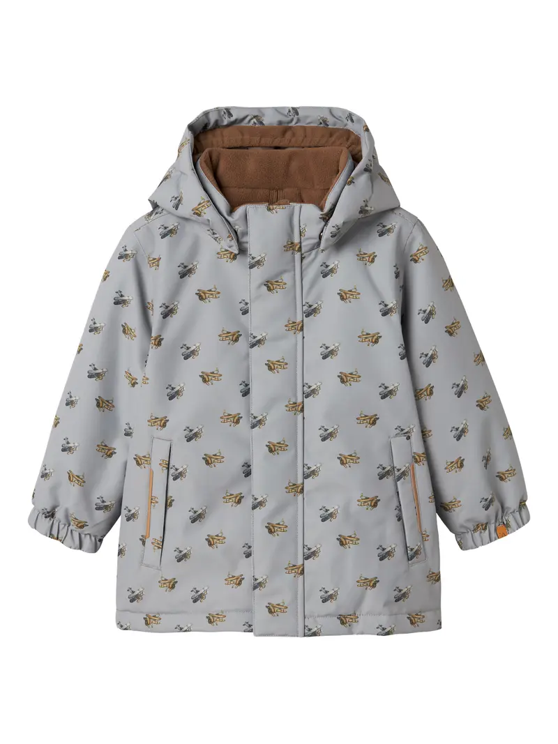 Lil' Atelier Mini Lasnow10 jas Ultimate Grey AIRPLANES
