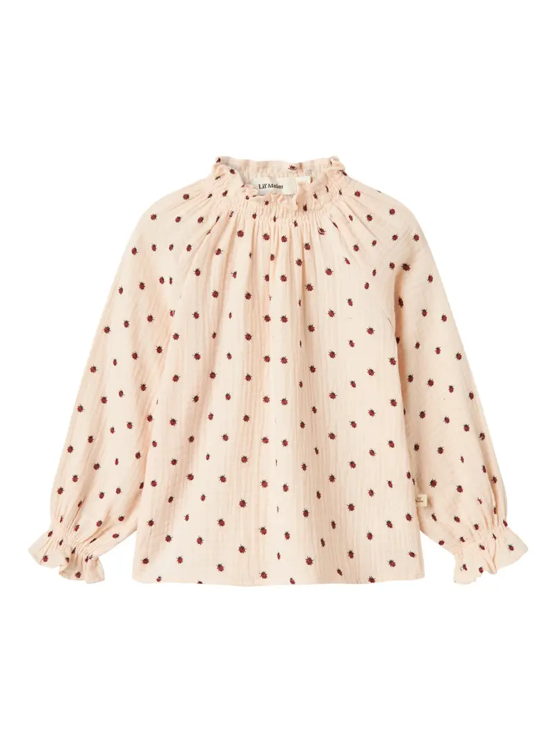 Lil' Atelier Mini Lilia blouse Silver Peony