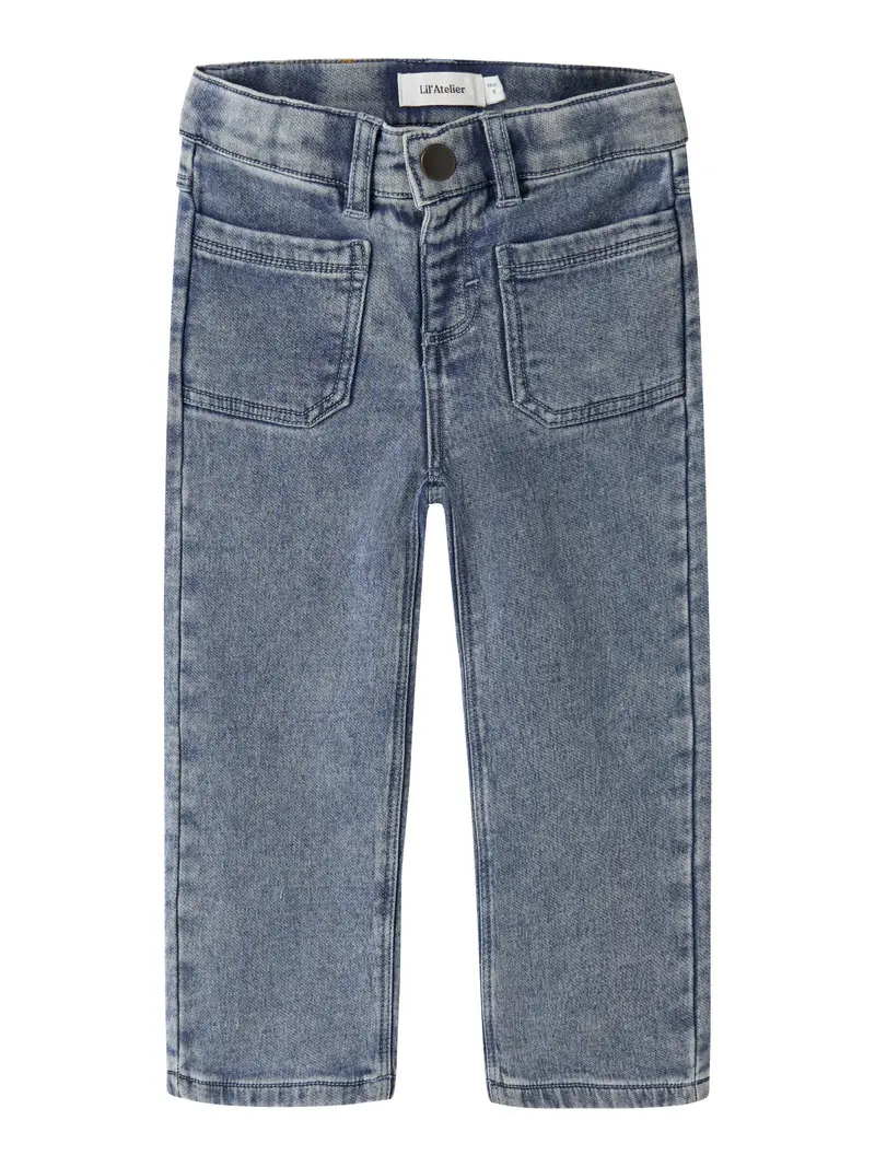 Lil' Atelier Mini Nadie wide jeans Medium Blue Denim
