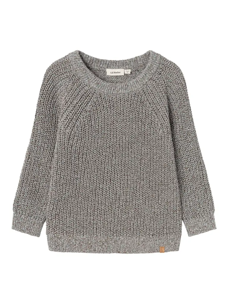 Lil' Atelier Mini Noro trui Sky Gray