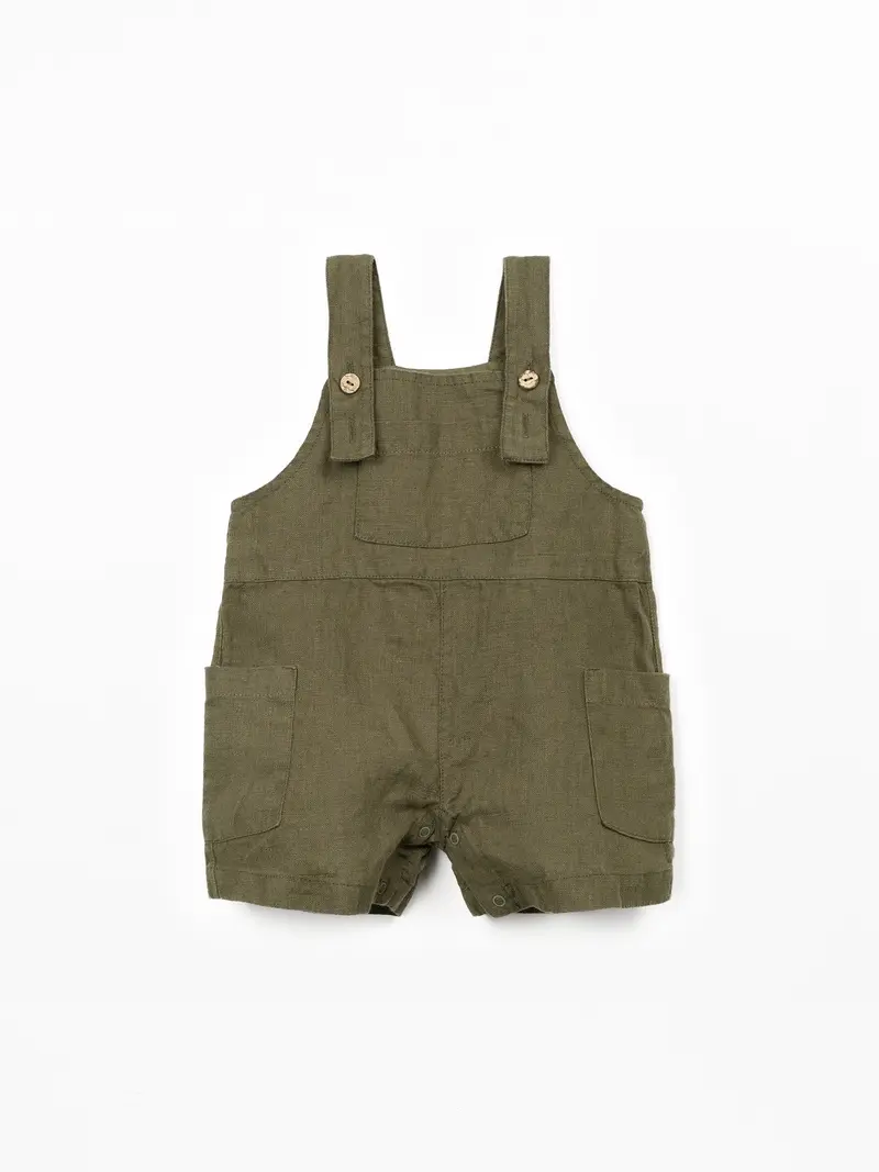 Linnen jumpsuit met verstelbare bandjes - 100% linnen - Play Up
