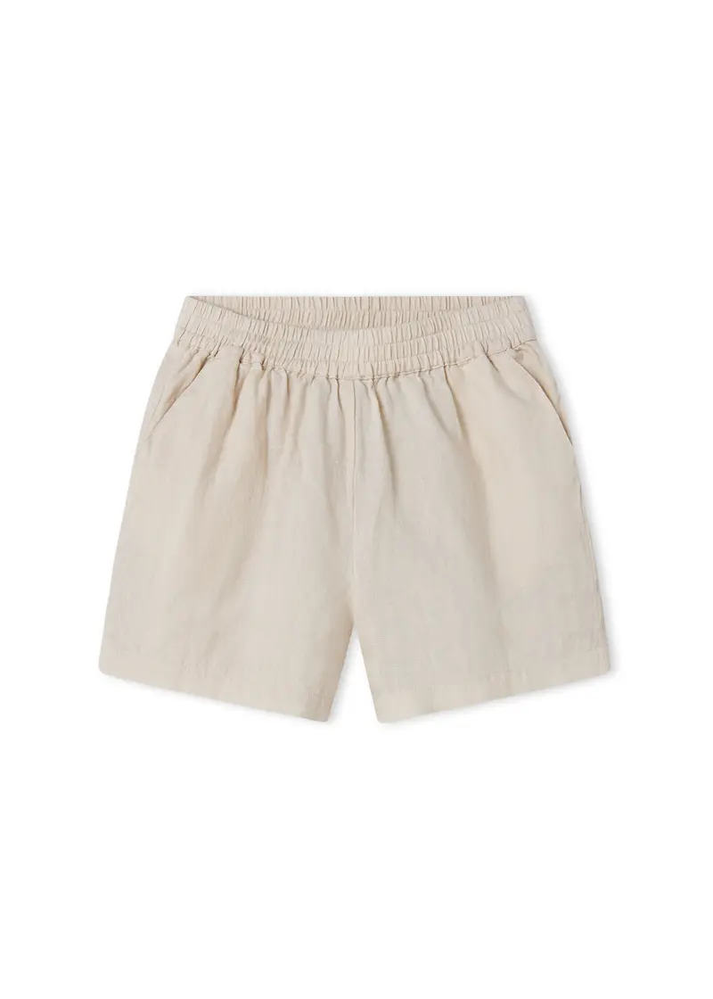Linnen kort broekje - Pinon - Kit/Beige - MarMar Copenhagen