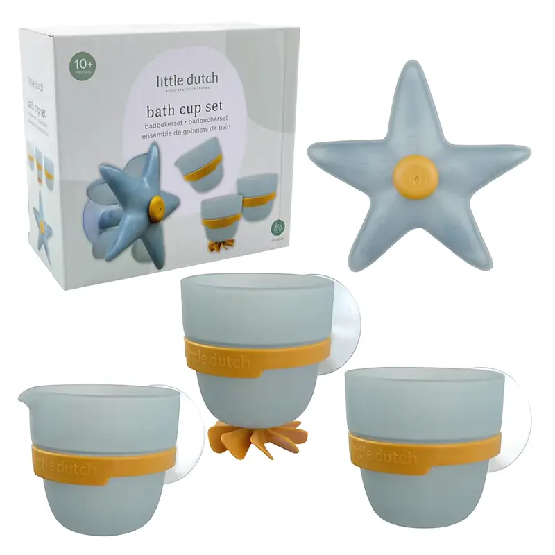 Little Dutch Badwand Bekers - Zeester