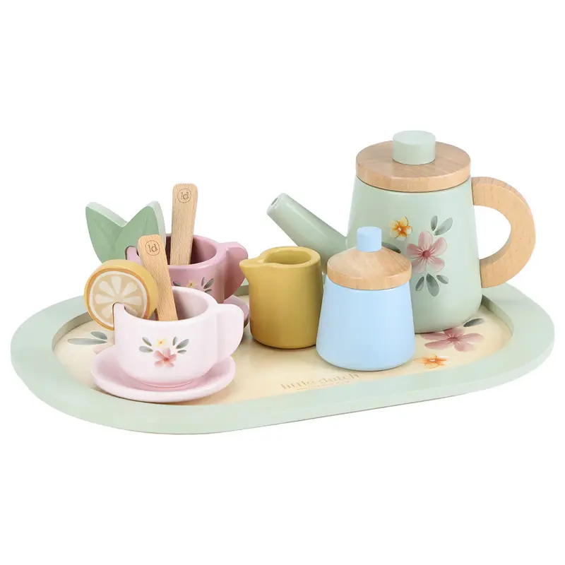 Little Dutch houten theeservies flowers 2 jr+