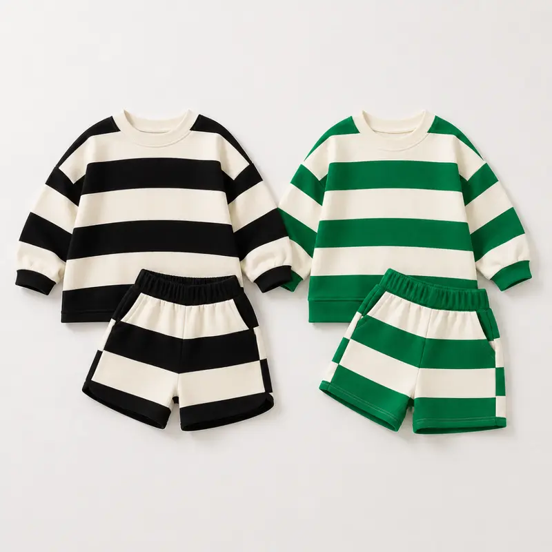LittleStyle – Soft & Comfortable – Striped Cotton Comfy Set