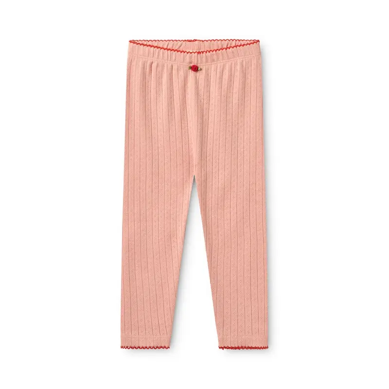 Liva Pointelle Legging – Warm Pink – 100% Katoen - Flöss