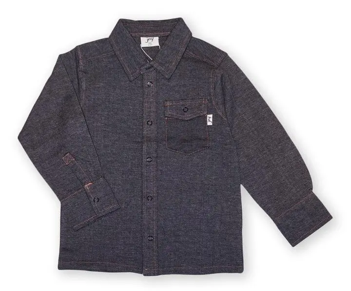 Longsleeve Blouse Denimlook Dark Blue - JNY Kids