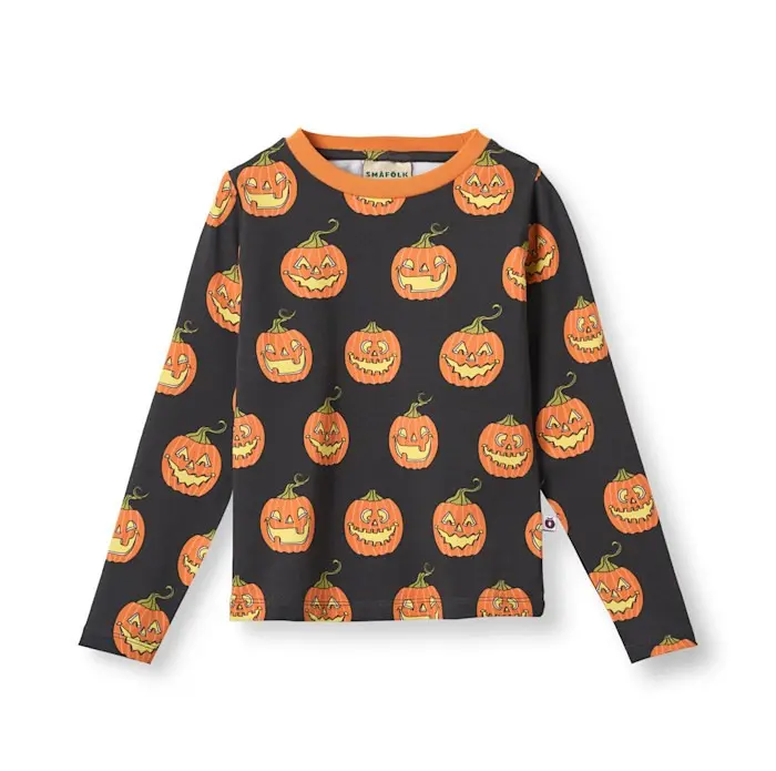 Longsleeve Gala Blouse with Pumpkins - Småfolk