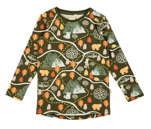 Longsleeve Map Shirt Green – Maia Family