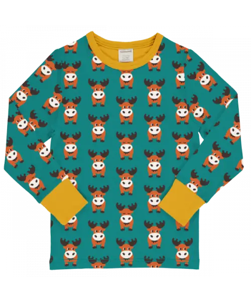 Longsleeve Top LS Nordic Moose - Maxomorra