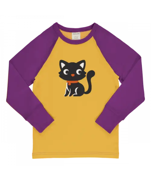 Longsleeve Top LS Raglan Cat - Maxomorra