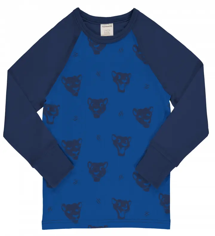 Longsleeve Top LS Raglan Mono Panther - Maxomorra