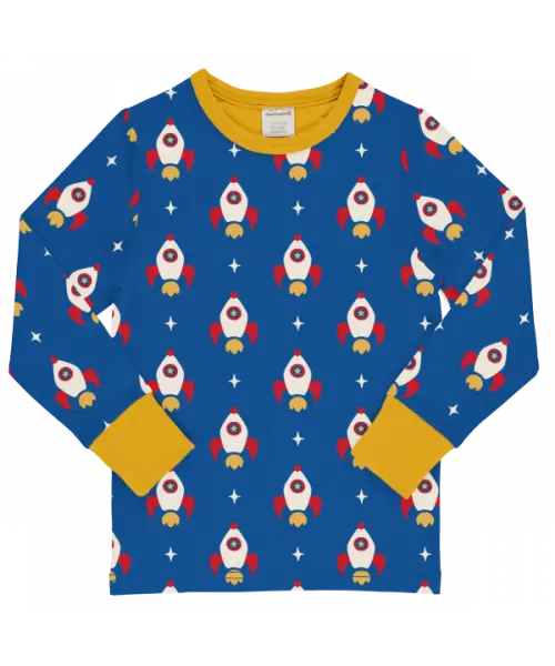 Longsleeve Top LS Rocket Blue  - Maxomorra