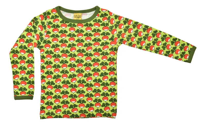 Longsleeve Top Radish Tender Shoots Green - Duns Sweden