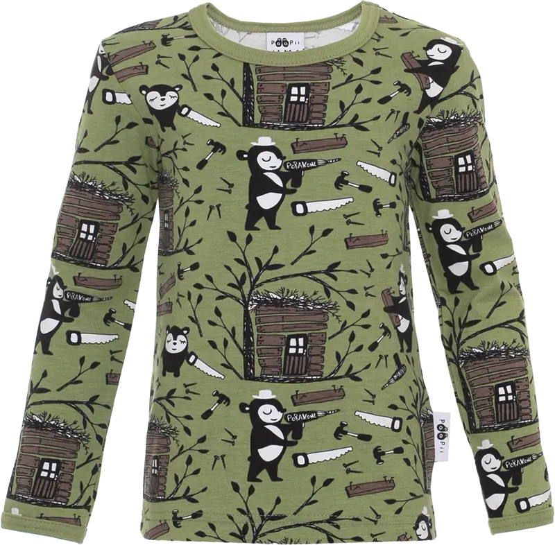 Longsleeve ULJAS Shirt Treehouse Fen Choco 86-140 – Paapii Design