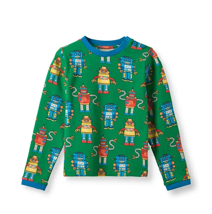 Longsleeve / Umalin long-sleeved top with robots - Småfolk