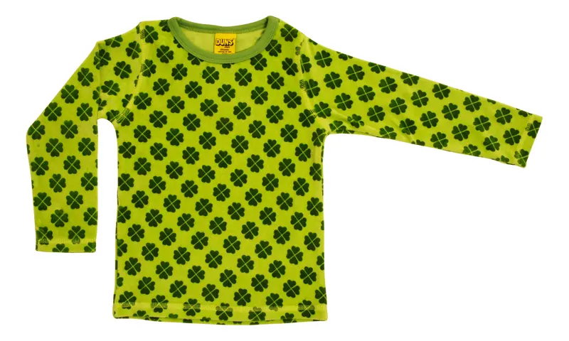 Longsleeve Velour Top Clover Green - Duns Sweden