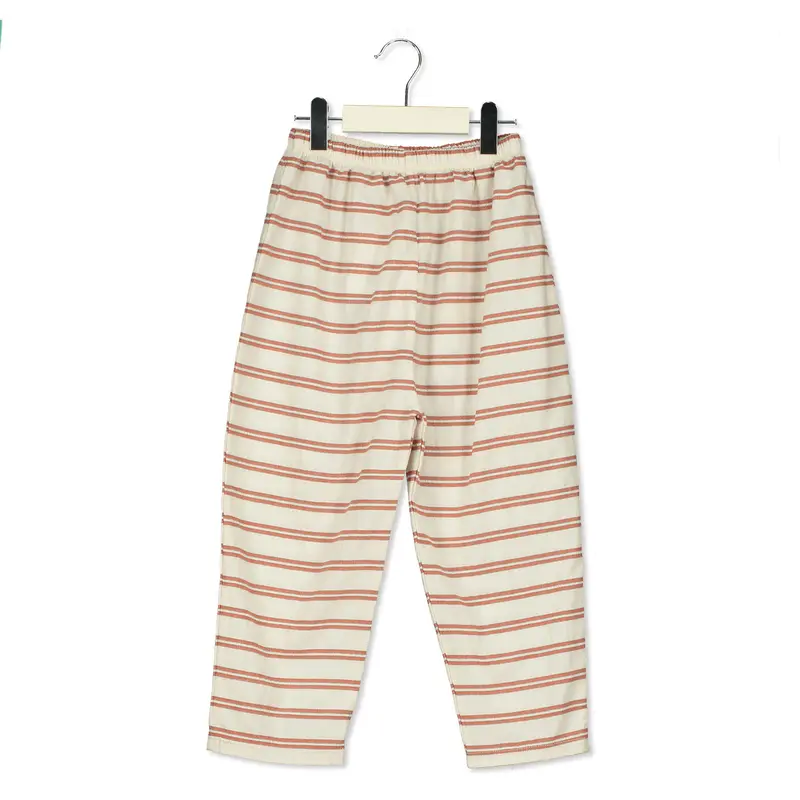 Lötiekids broek stripes ecru/orange