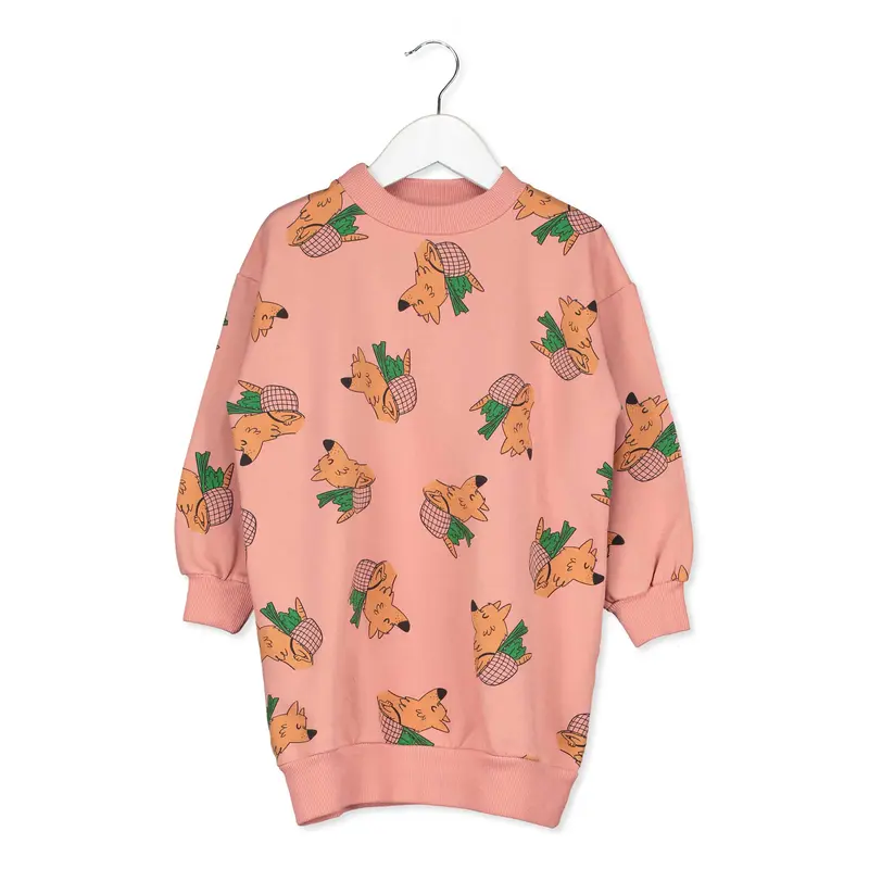 Lötiekids sweatdress wolfs rose