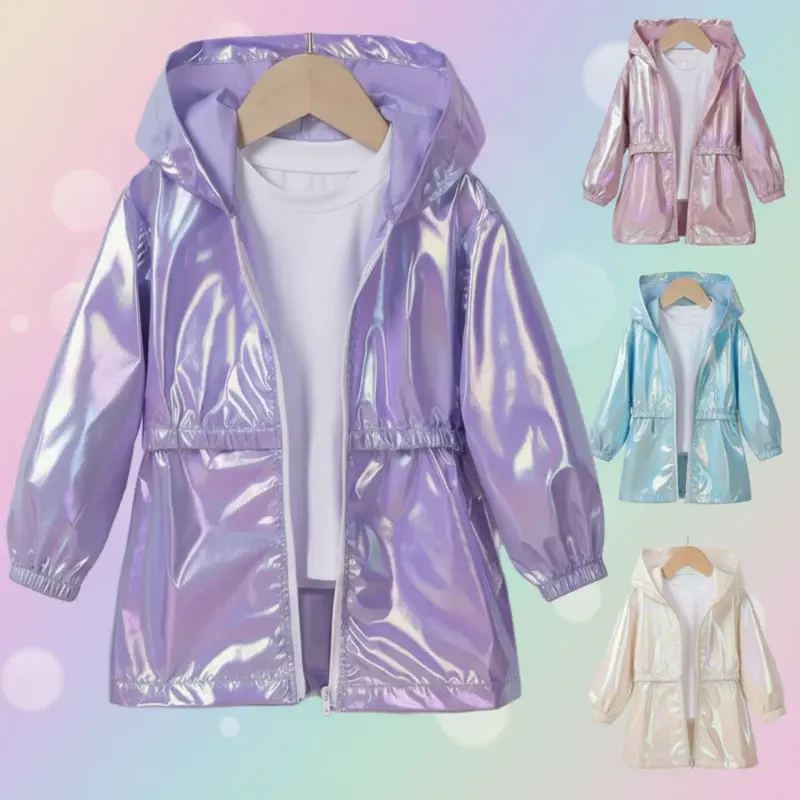 LumiBreeze – Shiny & Light – Children's Raincoat with Hood