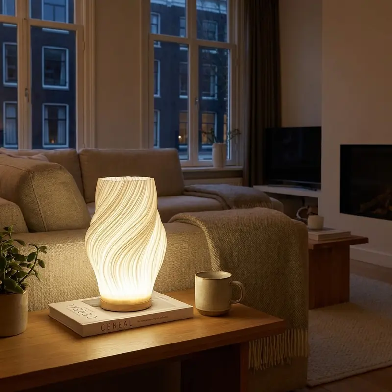LumoVase™ Dimbare Led Designlamp Met Golf Structuur