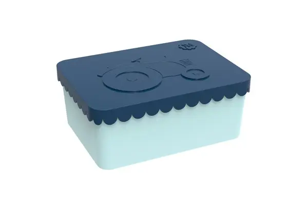 Lunchbox tractor klein donkerblauw Blafre