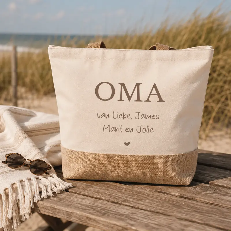 Luxe Canvas Shopper met Naam