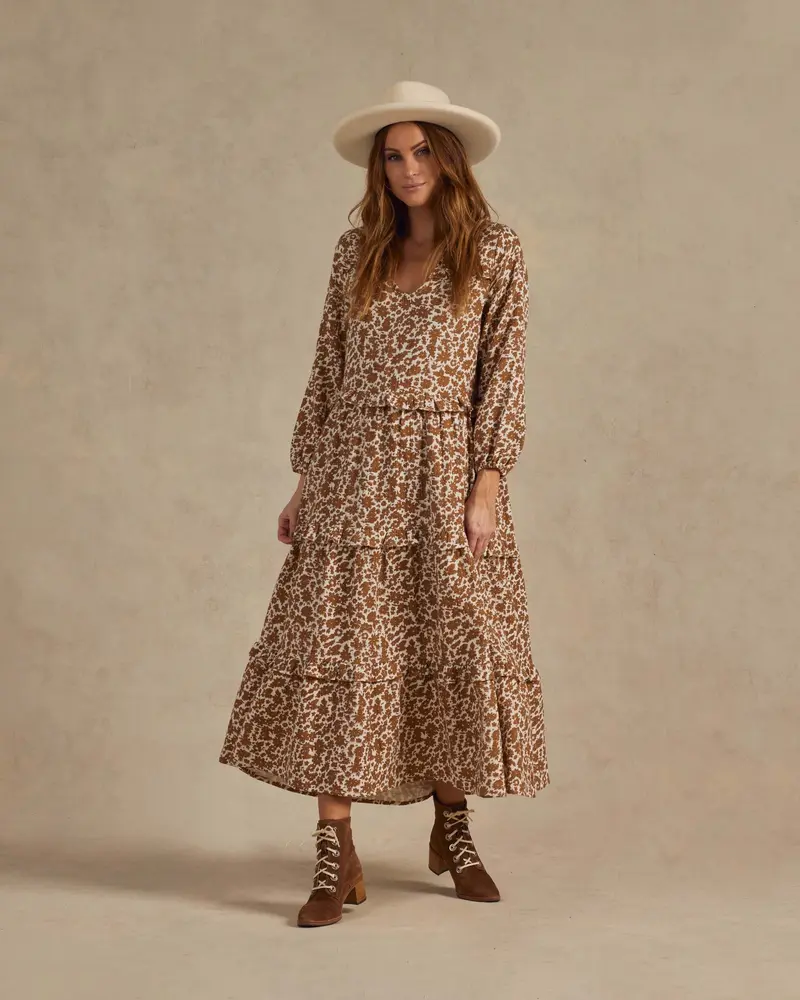 Mabel dress gold gardens dames Rylee & Cru