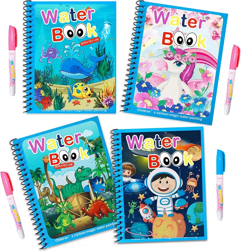Magic Water Book - Fargelegg med vann - Fargeleggingsbok