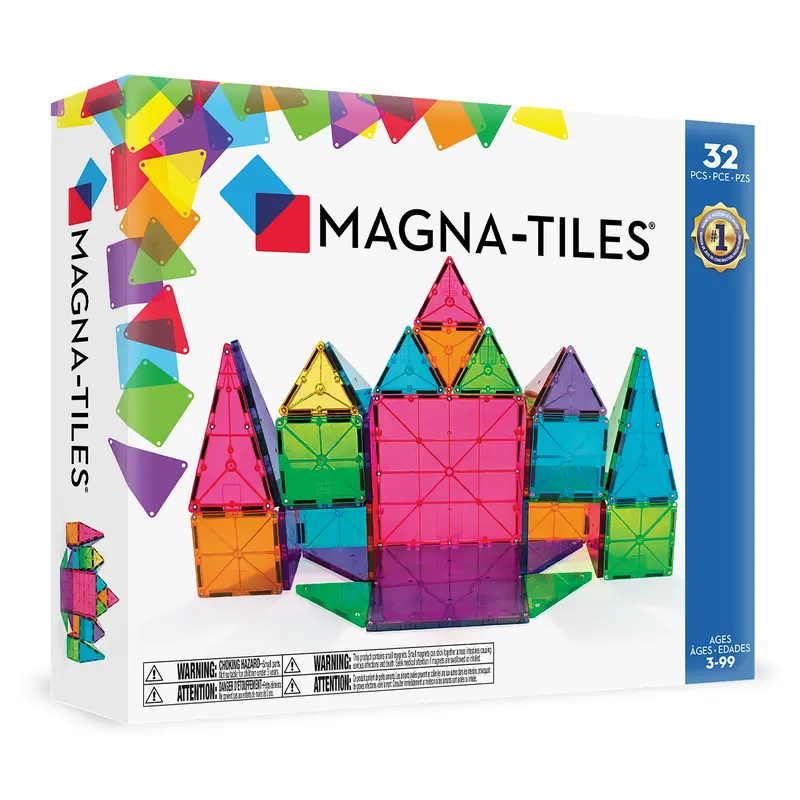 Magna-Tiles Classic Clear Colors set - 32 magnetische tegels