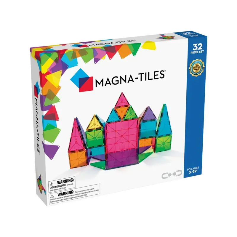 MAGNA-TILES® Clear Colors 32 Piece Set