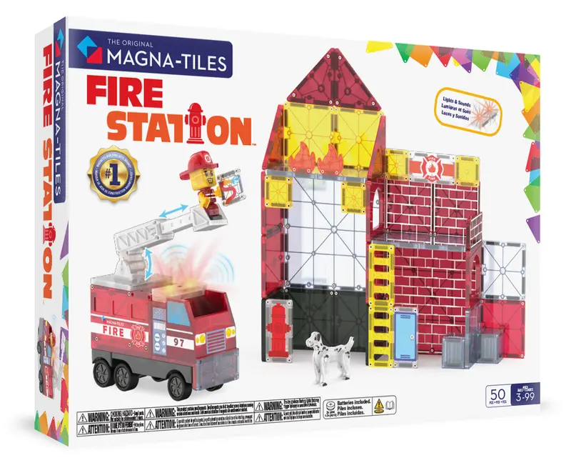 Magna-Tiles Fire Station - 50 magnetische tegels