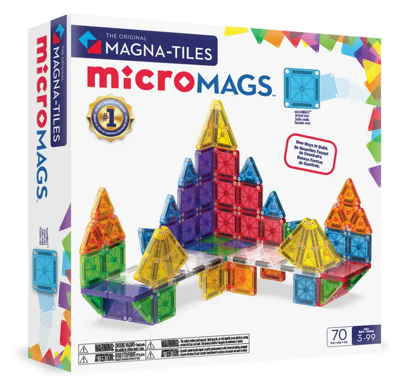 Magna-Tiles MicroMAGS Deluxe set - 70 magnetische tegels