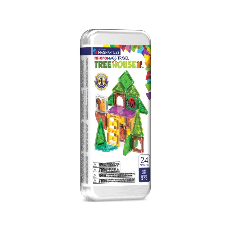 MAGNA-TILES® microMAGS Treehouse 24-Piece Travel Set