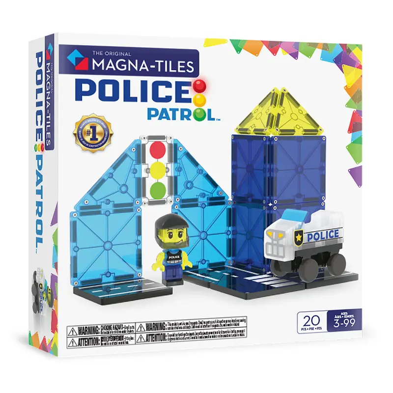 Magna-Tiles Police Patrol - 20 magnetische tegels