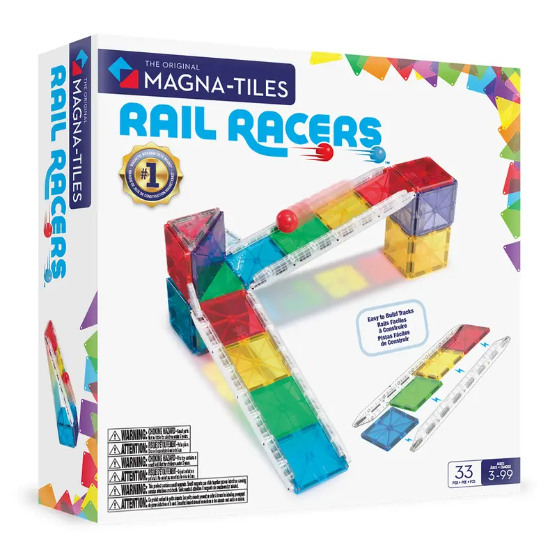 Magna-Tiles Rail Racers - 33 magnetische tegels