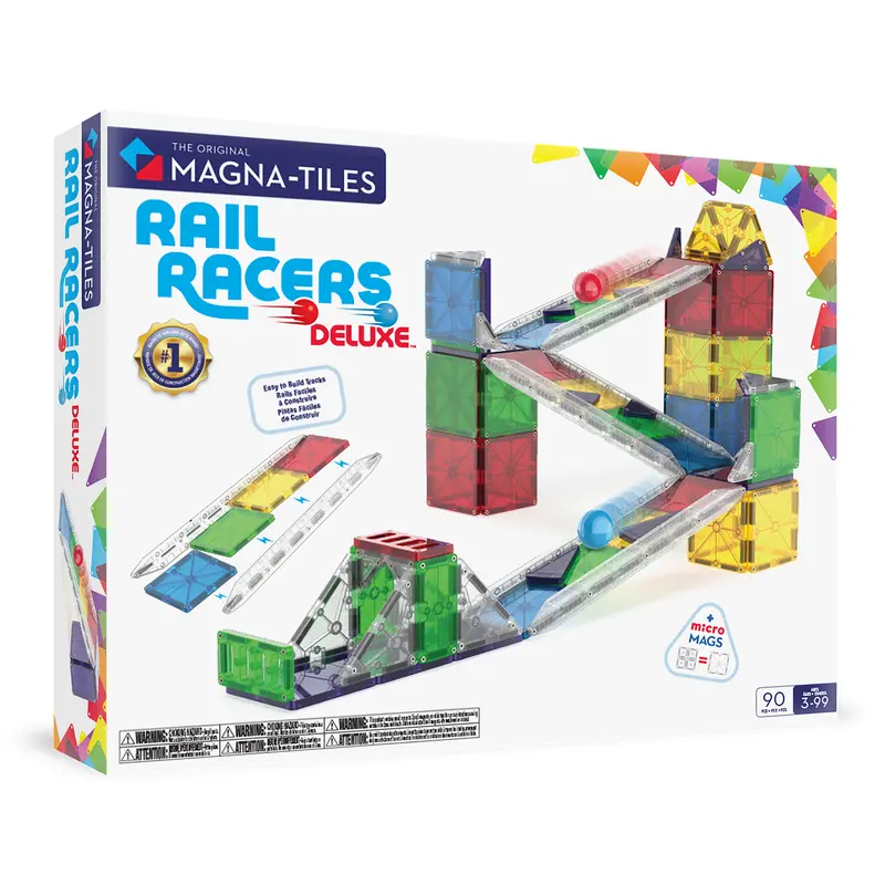 Magna-Tiles Rail Racers Deluxe - 90 magnetische tegels