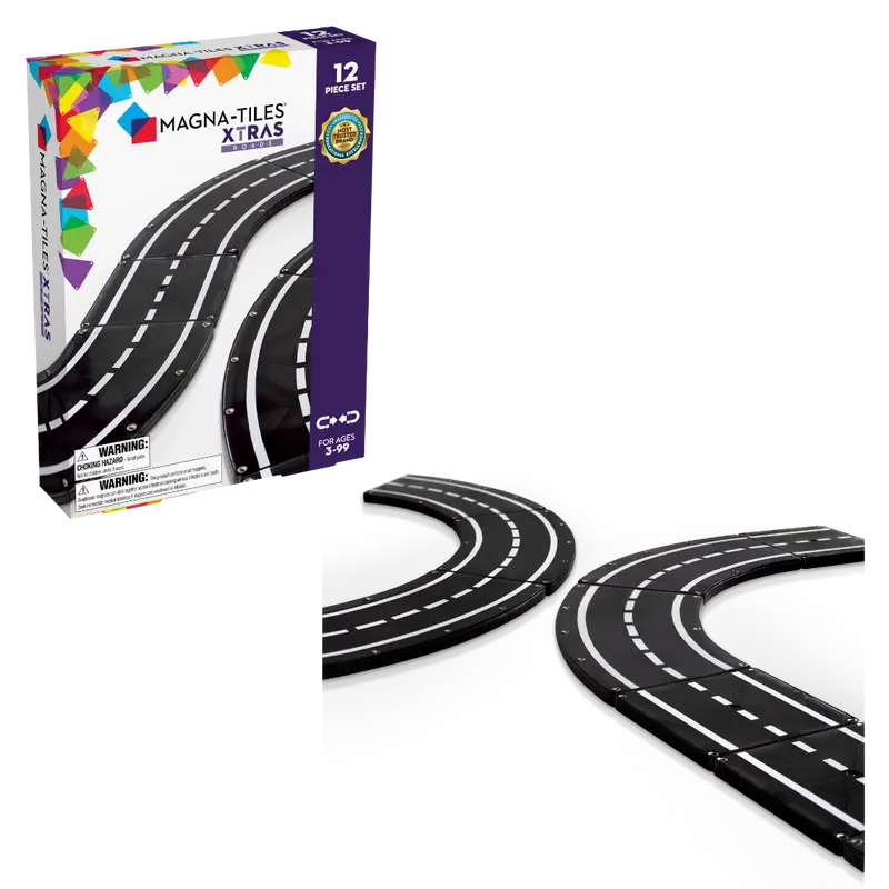 Magna-Tiles XTRAS roads - 12 magnetische tegels