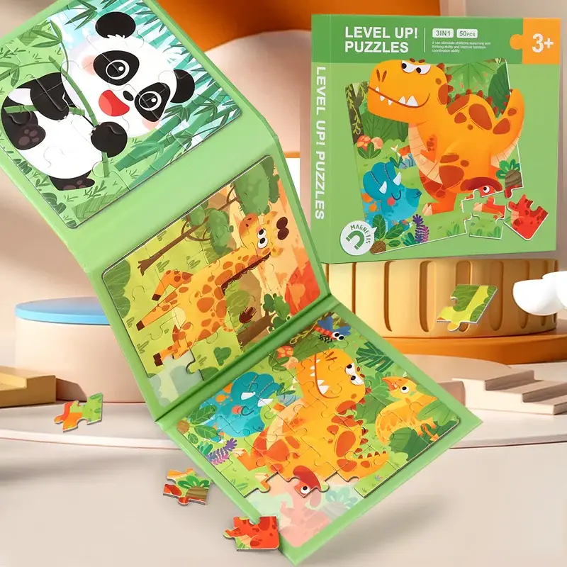 Magnetic Puzzle Book – Dyrevenner moro – Magnetisk puslespillbok