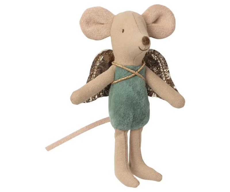 Maileg kleine zus muis Fairy blauw